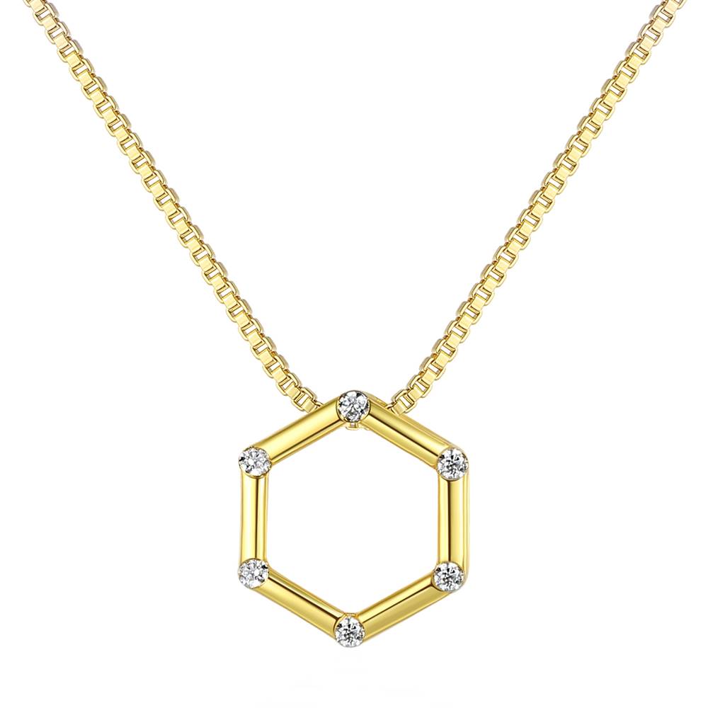 Colier din Argint Geometric Gold