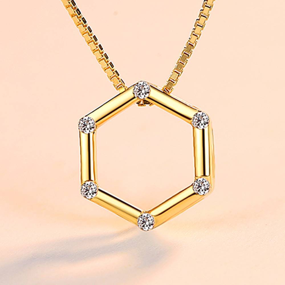 Colier din Argint Geometric Gold