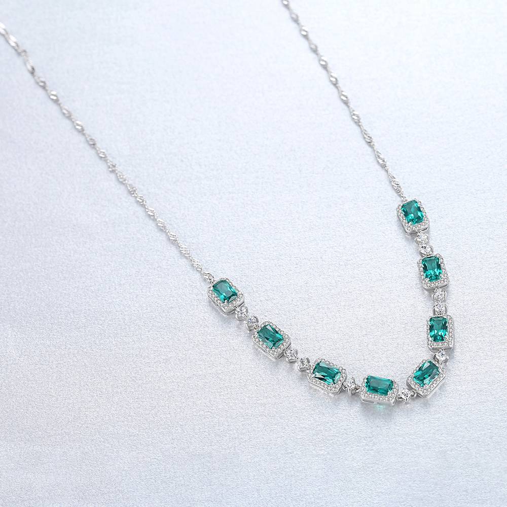 Colier din Argint Rosaline Emerald