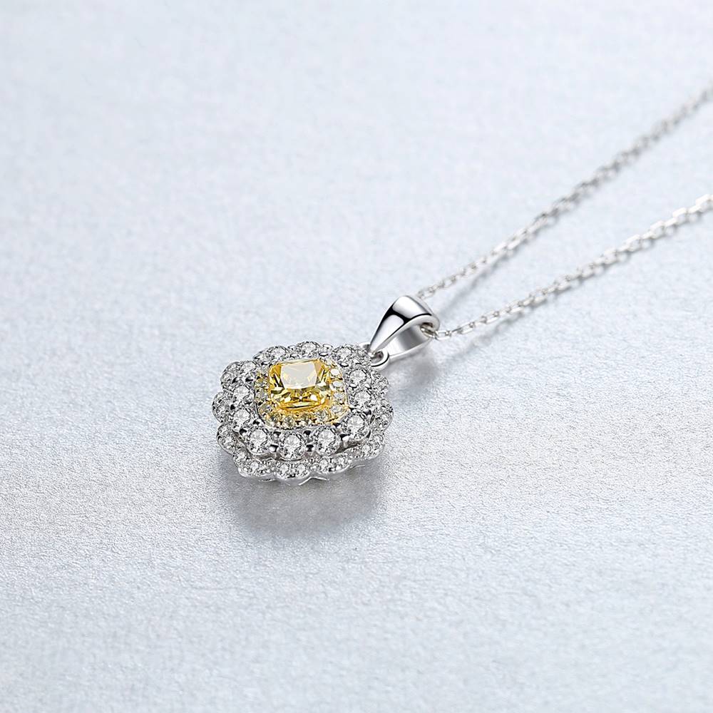 Colier din Argint Delicate Citrine