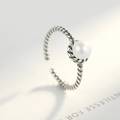 Inel reglabil din Argint Engadira Pearl