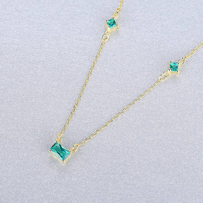 Colier din Argint Elara Emerald