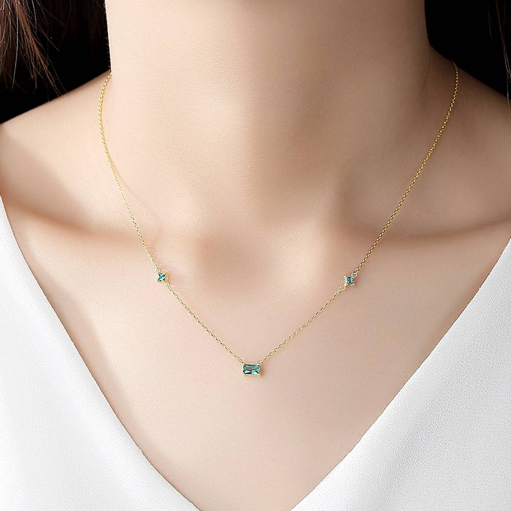 Colier din Argint Elara Emerald