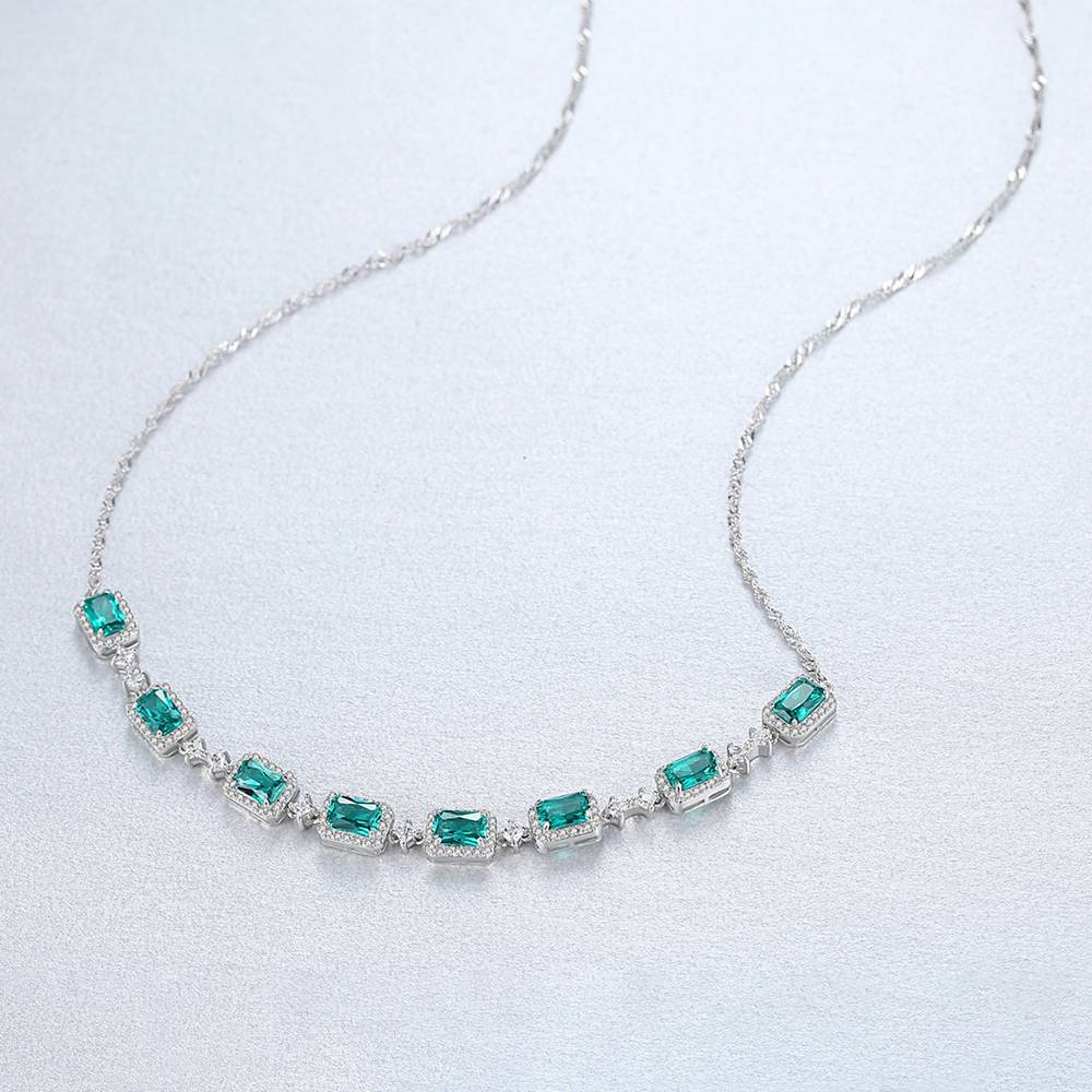Colier din Argint Rosaline Emerald