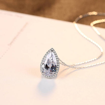 Colier din Argint Shimmering Teardrop