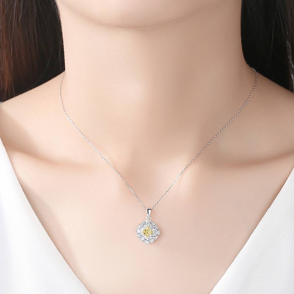 Colier din Argint Delicate Citrine