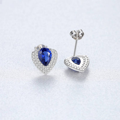 Cercei din Argint Dark Sapphire