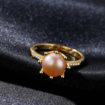 Inel reglabil din Argint Daisy Pearl