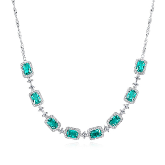 Colier din Argint Rosaline Emerald