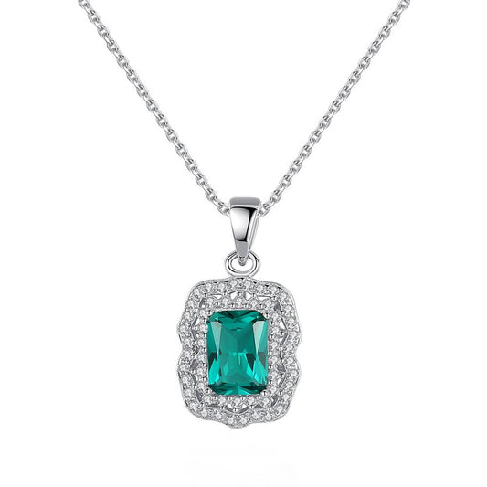 Colier din Argint Miraya Emerald