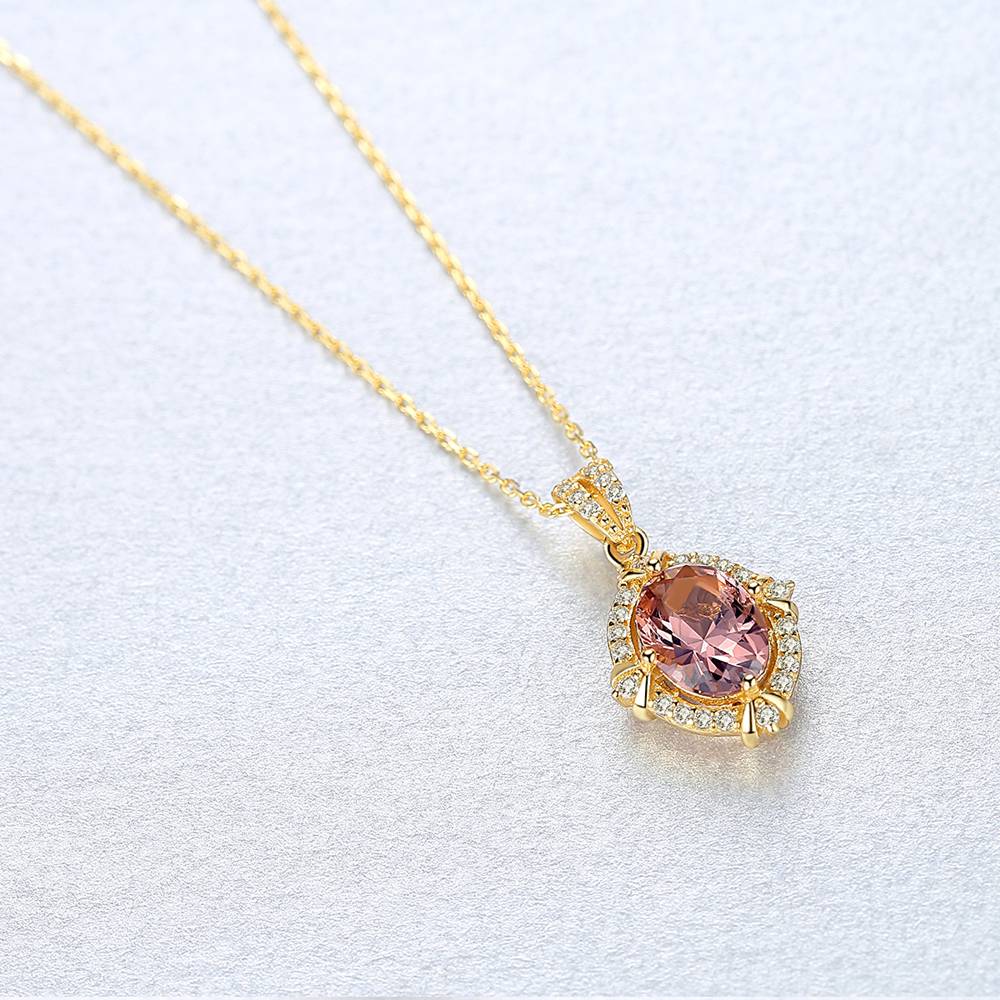 Colier din Argint Lysandra Morganite