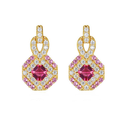 Cercei din Argint Red Florence