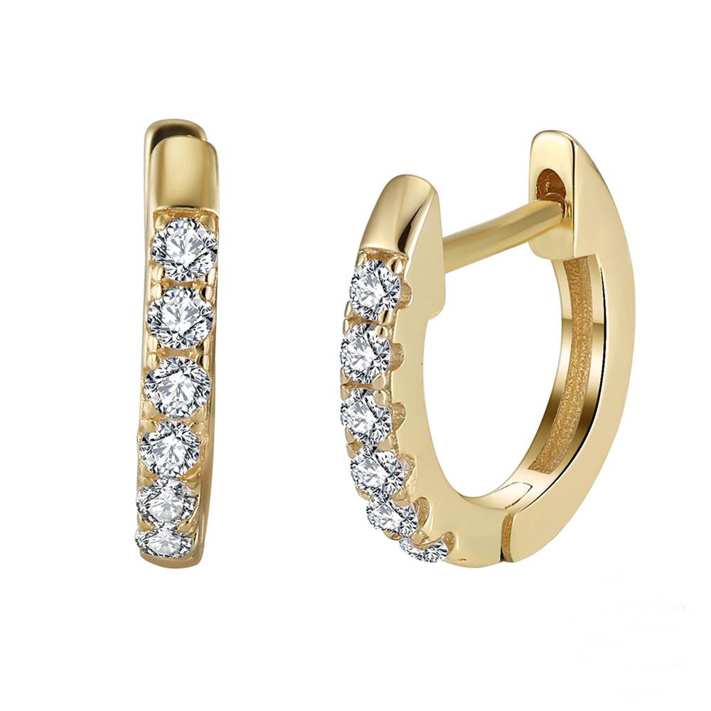 Cercei din Argint Glam Gold Diamonds