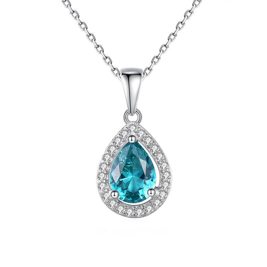 Colier din Argint Topaz Teardrop