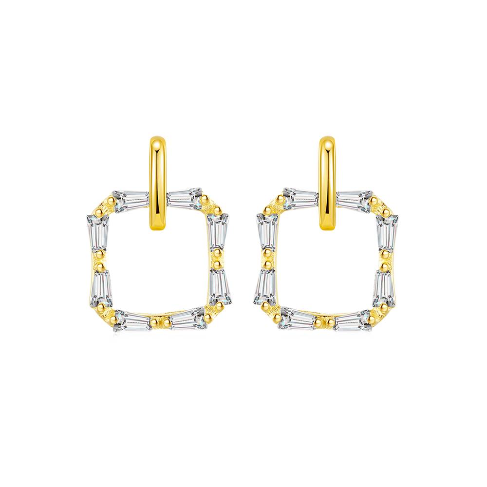 Cercei din Argint Marquise Gold Diamonds