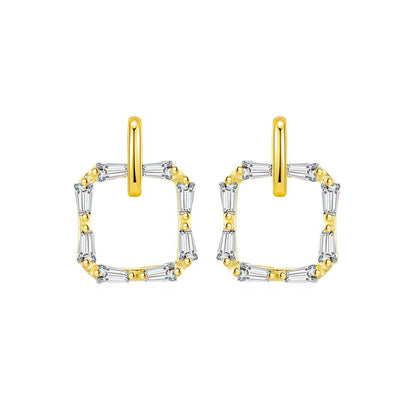 Cercei din Argint Marquise Gold Diamonds