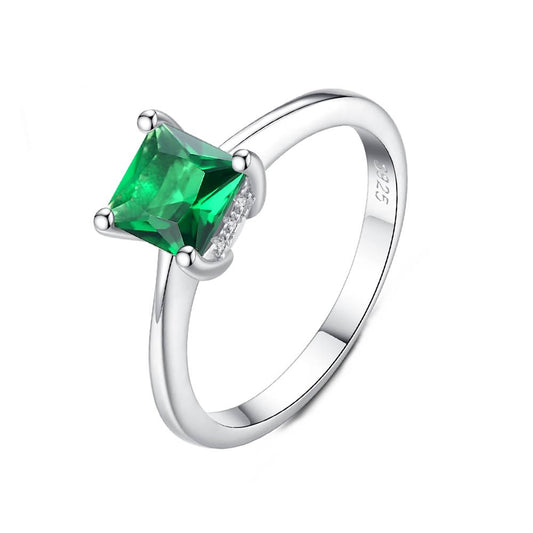 Inel din Argint Green Diamond