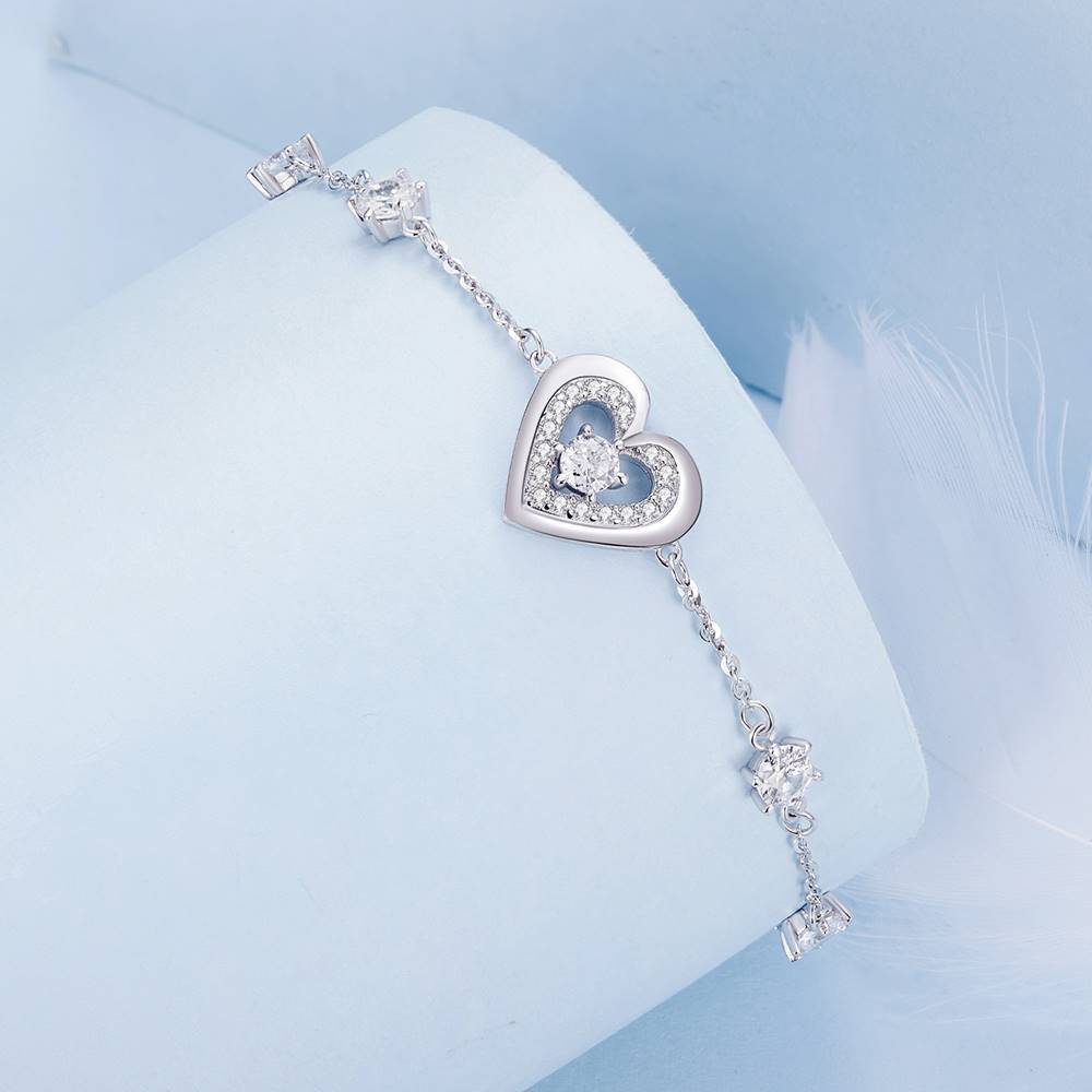 Bratara din Argint Heart and Diamonds