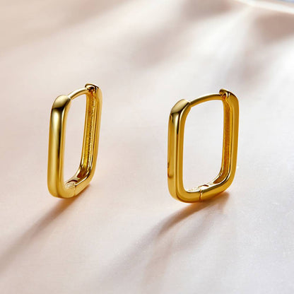 Cercei din Argint Geometric Glam Gold