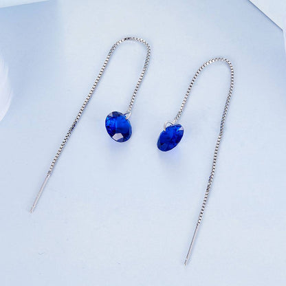 Cercei din Argint Blue Diamonds Chain