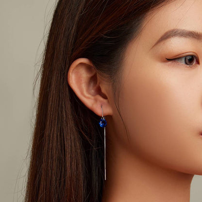 Cercei din Argint Blue Diamonds Chain