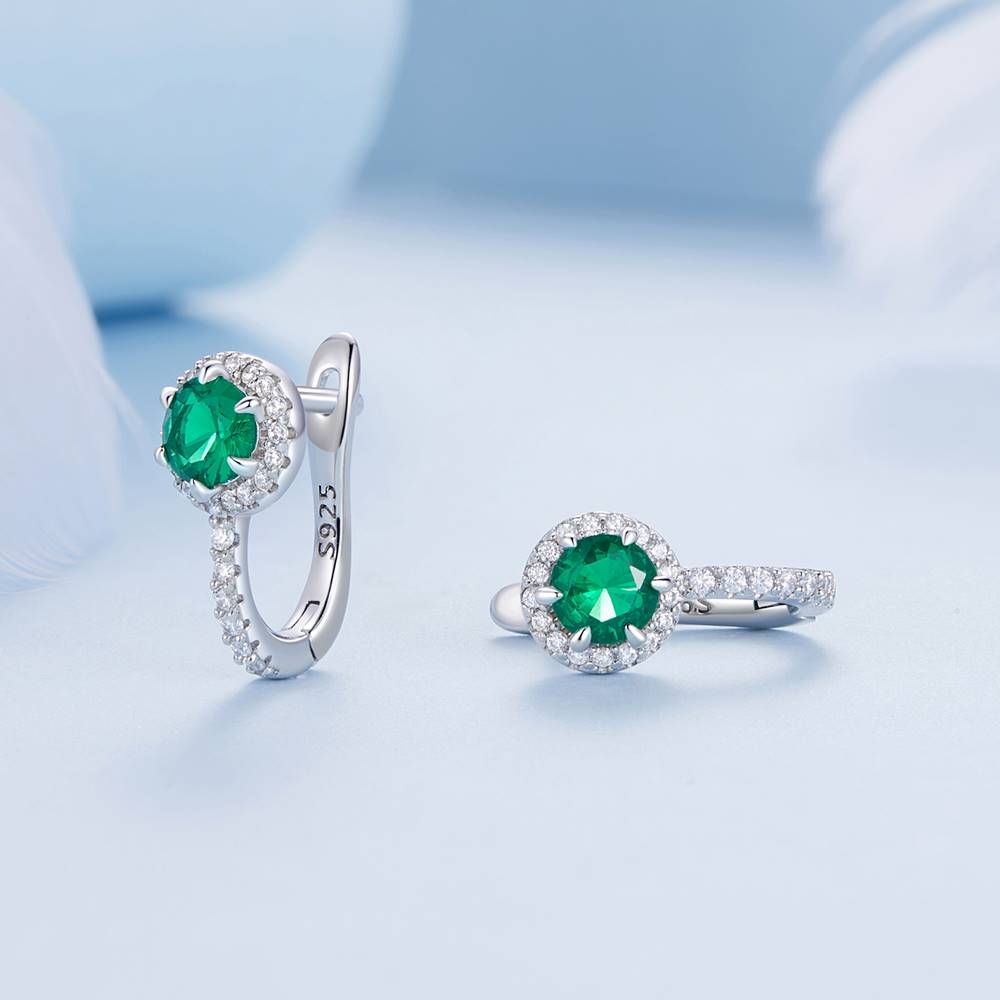 Cercei din Argint Dolce Green Diamonds