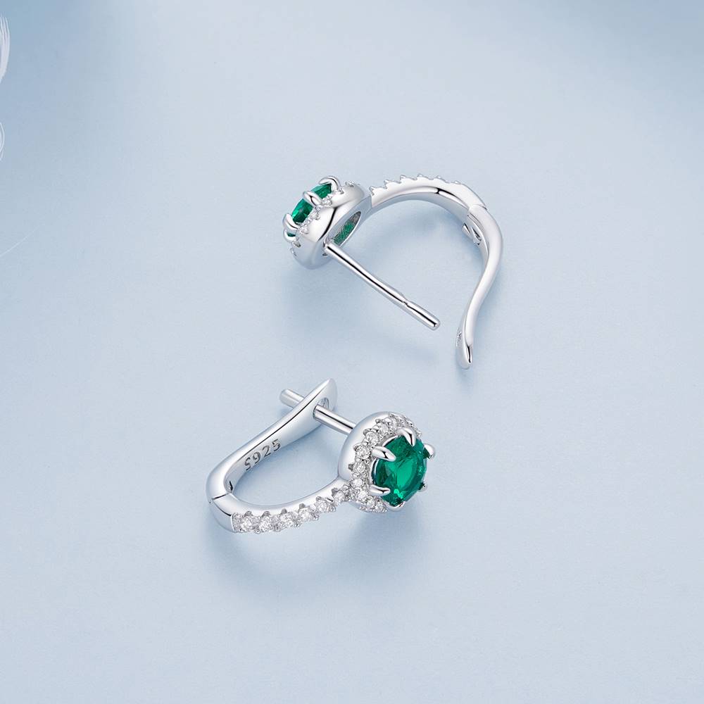 Cercei din Argint Dolce Green Diamonds