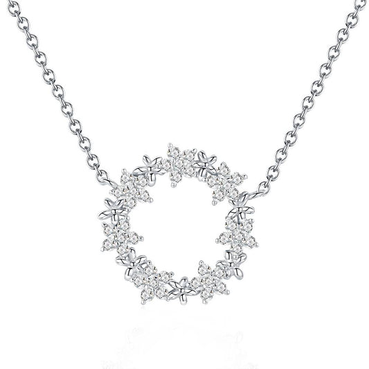 Colier din Argint Diamond Flower