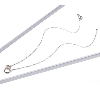 Colier din Argint Double Love Rings