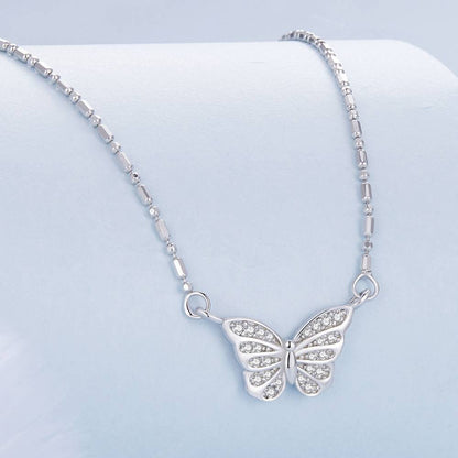 Colier din Argint Diamond Butterfly