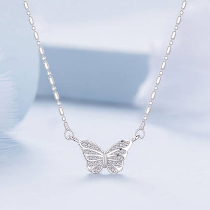 Colier din Argint Diamond Butterfly