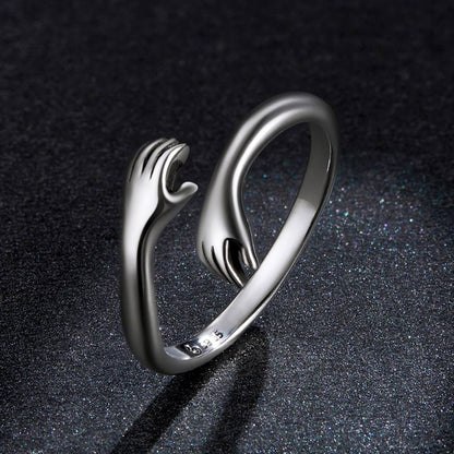 Inel reglabil din Argint Love Hug