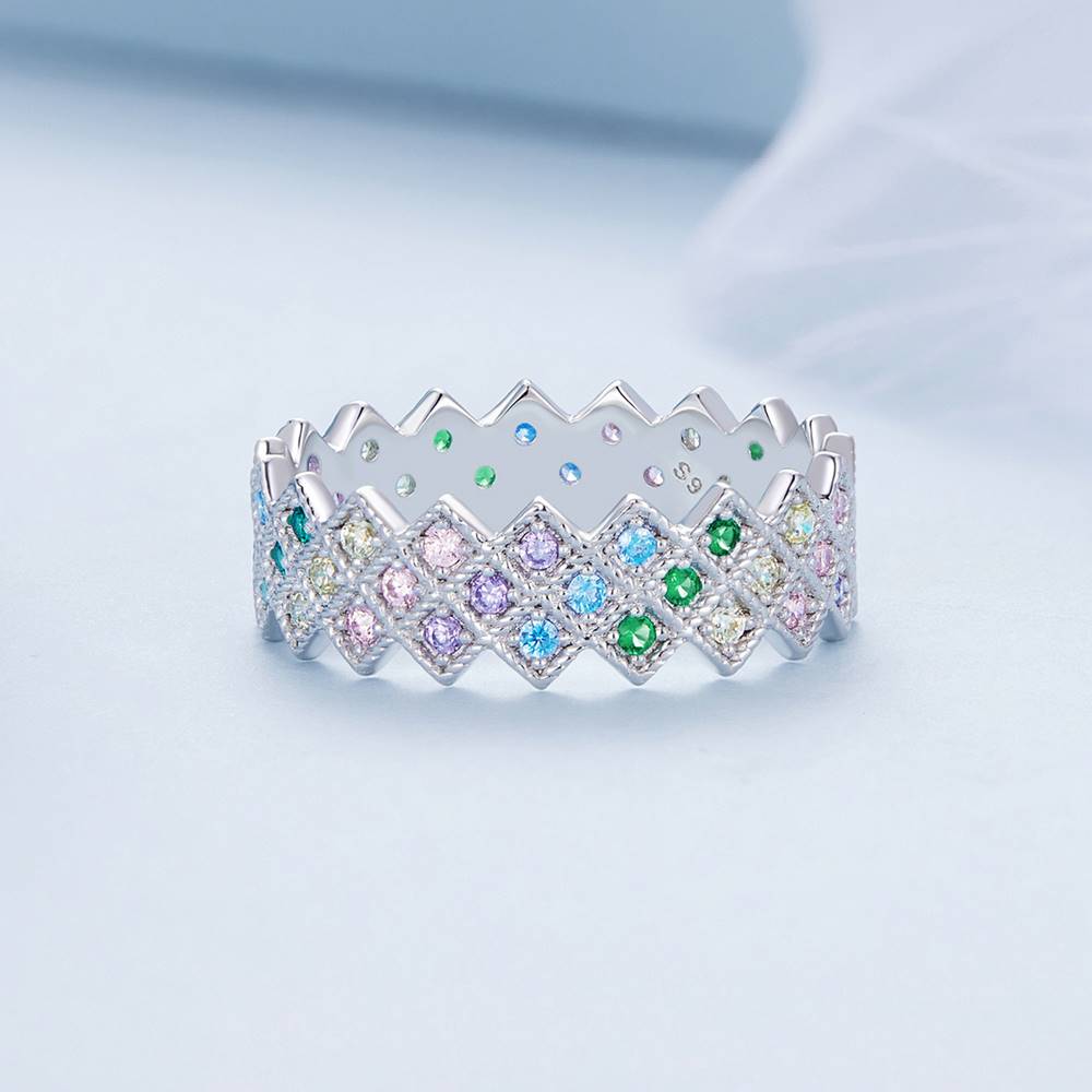 Inel din Argint Rainbow Diamonds