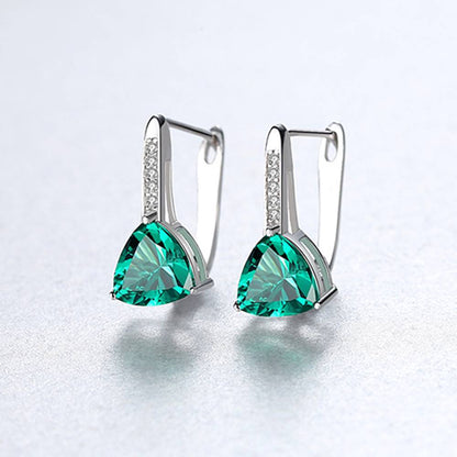 Cercei din Argint Maude Emerald