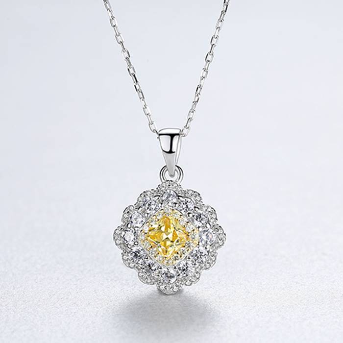 Colier din Argint Delicate Citrine