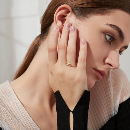 Inel reglabil din Argint Amazolite Gold