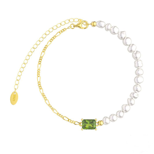 Bratara din Argint Emerald Pearls