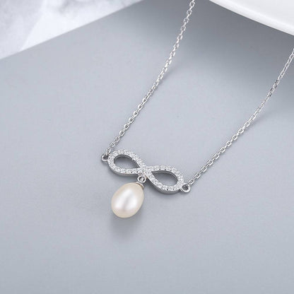 Colier din Argint Infinity Pearls