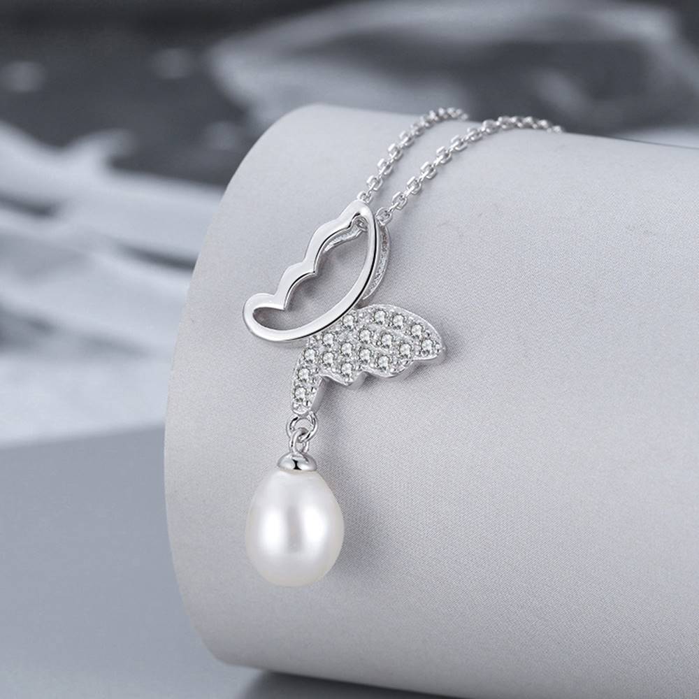 Colier din Argint Butterfly Pearls