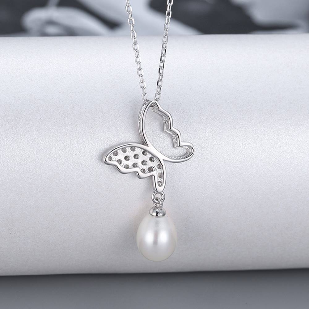 Colier din Argint Butterfly Pearls