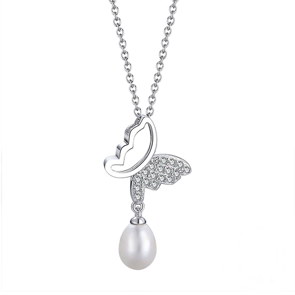 Colier din Argint Butterfly Pearls