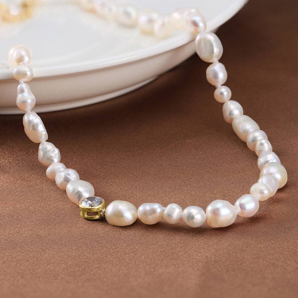 Colier din Argint Faceted Pearls