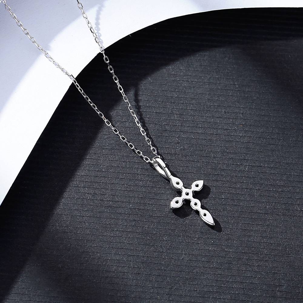 Colier din Argint Serra Emerald Cross