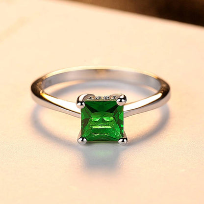 Inel din Argint Green Diamond