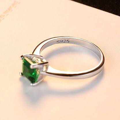 Inel din Argint Green Diamond