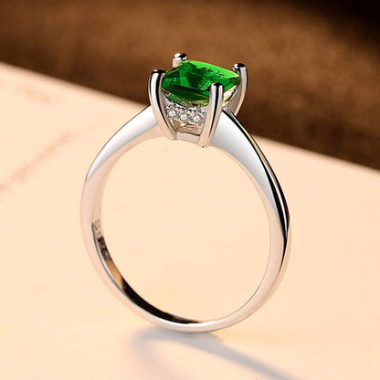 Inel din Argint Green Diamond