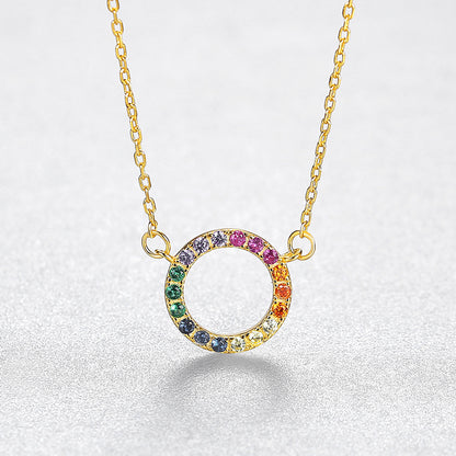 Colier din Argint Round Rainbow