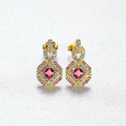 Cercei din Argint Red Florence