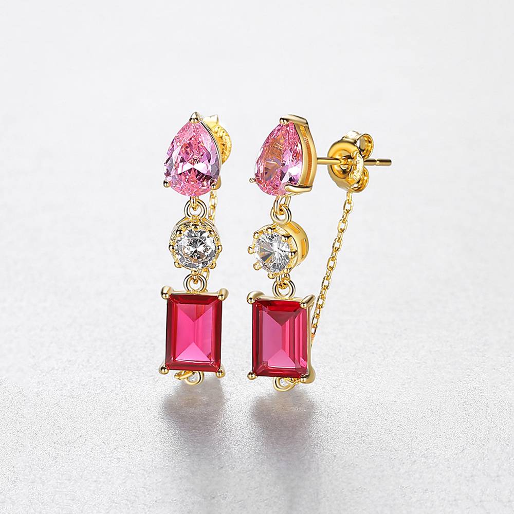 Cercei din Argint Coralyn Ruby