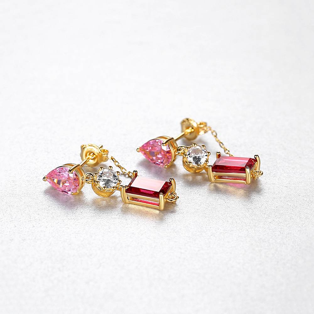 Cercei din Argint Coralyn Ruby